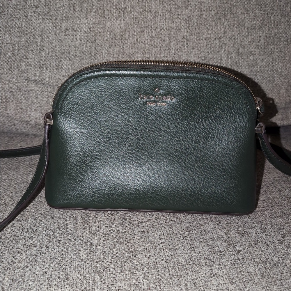 Kate Spade Pebbled Leather Crossbody - Dark Green